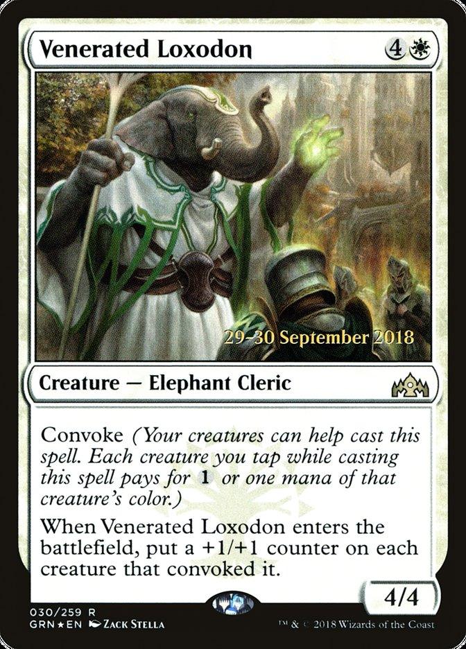 Venerated Loxodon [Guilds of Ravnica Prerelease Promos] - Trinity Hobby