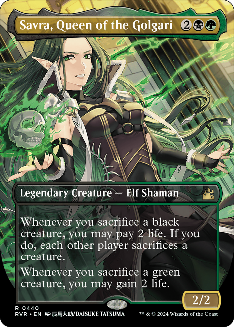 Savra, Queen of the Golgari (Anime Borderless) [Ravnica Remastered] - Trinity Hobby