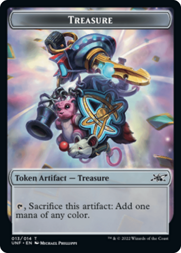 Cat // Treasure (13) Double-Sided Token [Unfinity Tokens] - Trinity Hobby