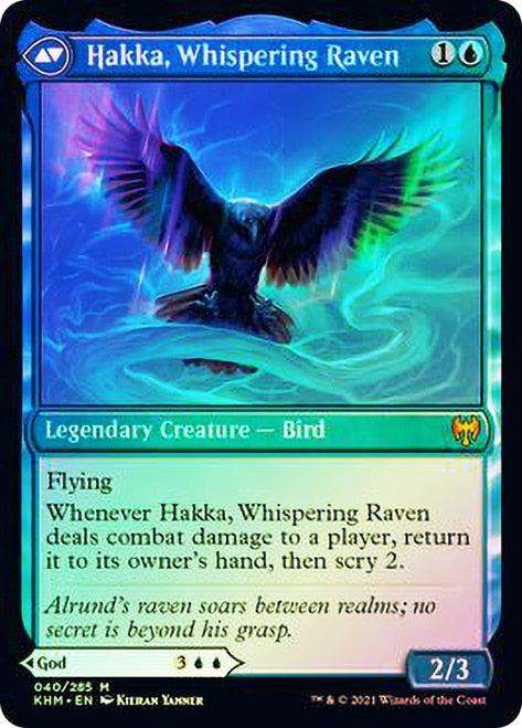 Alrund, God of the Cosmos // Hakka, Whispering Raven [Kaldheim Prerelease Promos] - Trinity Hobby