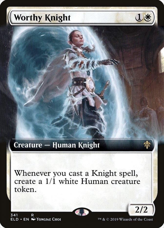 Worthy Knight (Extended Art) [Throne of Eldraine] - Trinity Hobby