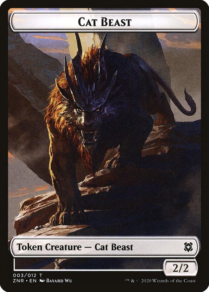 Cat Beast Token [Zendikar Rising Tokens] - Trinity Hobby