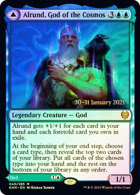 Alrund, God of the Cosmos // Hakka, Whispering Raven [Kaldheim Prerelease Promos] - Trinity Hobby