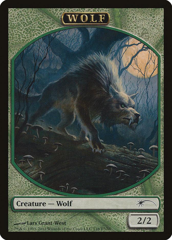 Human // Wolf Double-Sided Token [Friday Night Magic 2012] - Trinity Hobby