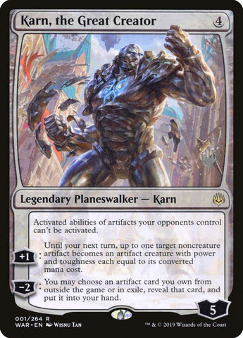 Karn, the Great Creator (Promo Pack) [War of the Spark Promos] - Trinity Hobby