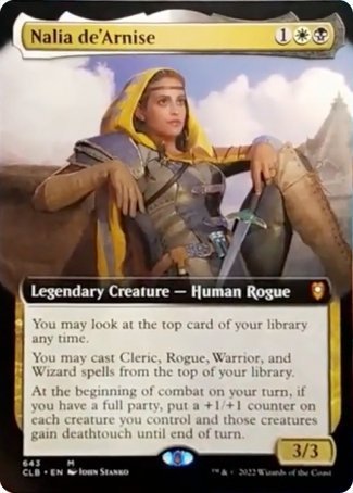 Nalia de'Arnise (Extended Art) [Commander Legends: Battle for Baldur's Gate] - Trinity Hobby