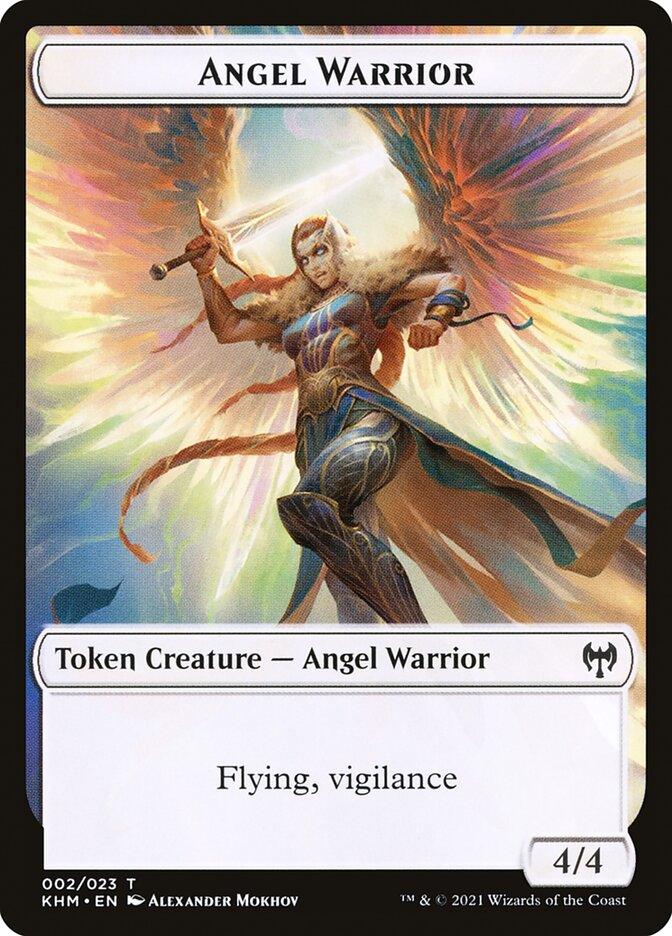Dwarf Berserker // Angel Warrior Double-Sided Token [Kaldheim Tokens] - Trinity Hobby