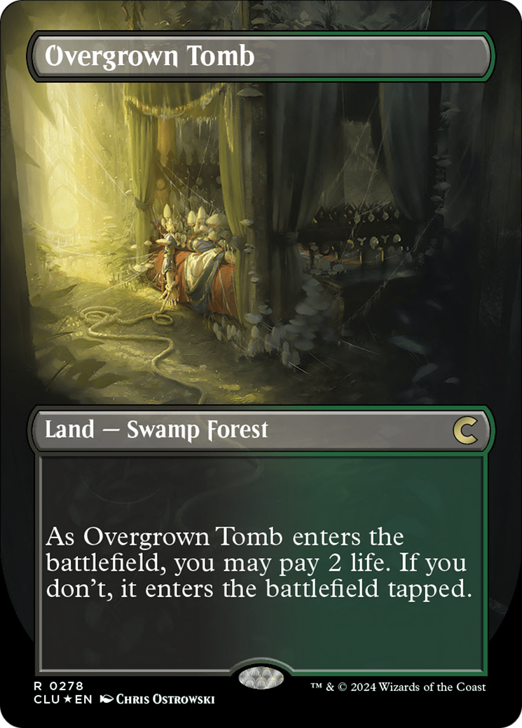 Overgrown Tomb (Borderless) [Ravnica: Clue Edition] - Trinity Hobby