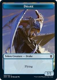 Drake // Hydra Double-Sided Token [Zendikar Rising Tokens] - Trinity Hobby