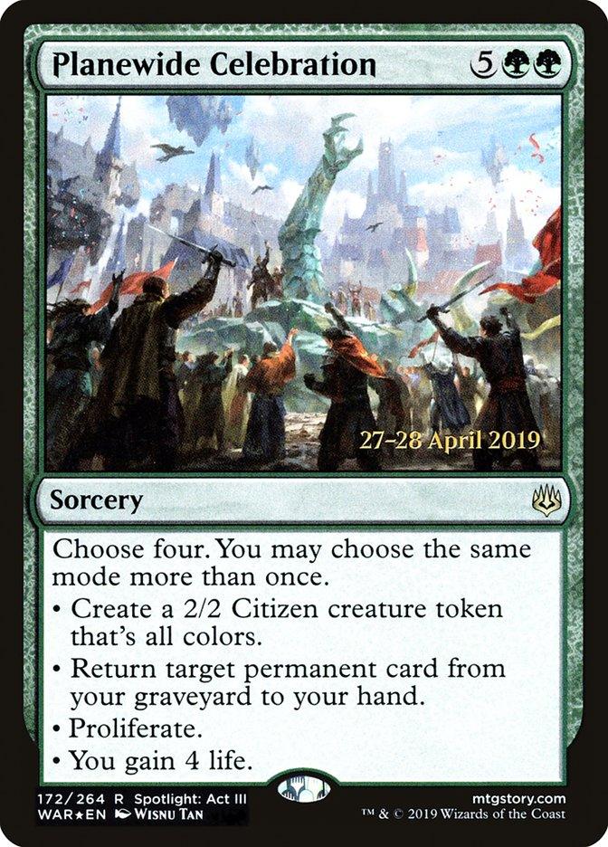 Planewide Celebration [War of the Spark Prerelease Promos] - Trinity Hobby