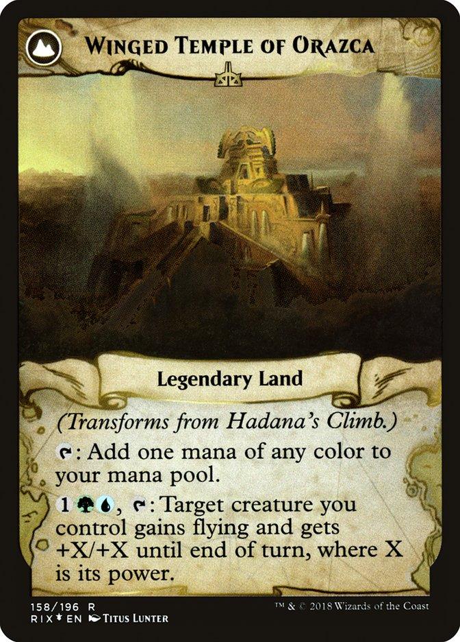 Hadana's Climb // Winged Temple of Orazca [Rivals of Ixalan Prerelease Promos] - Trinity Hobby