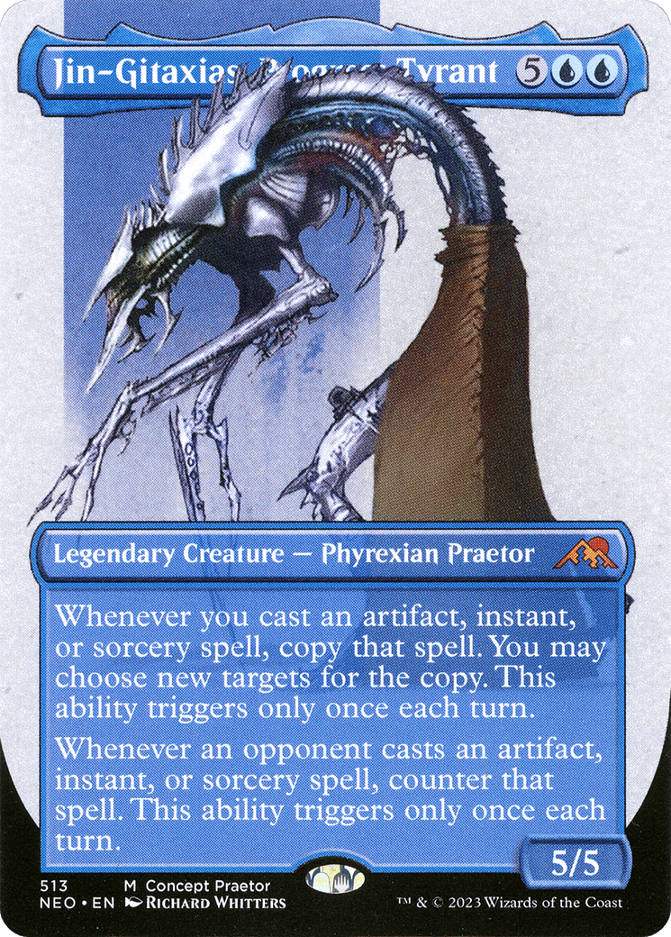 Jin-Gitaxias, Progress Tyrant (Borderless Concept Praetors) [Phyrexia: All Will Be One] - Trinity Hobby