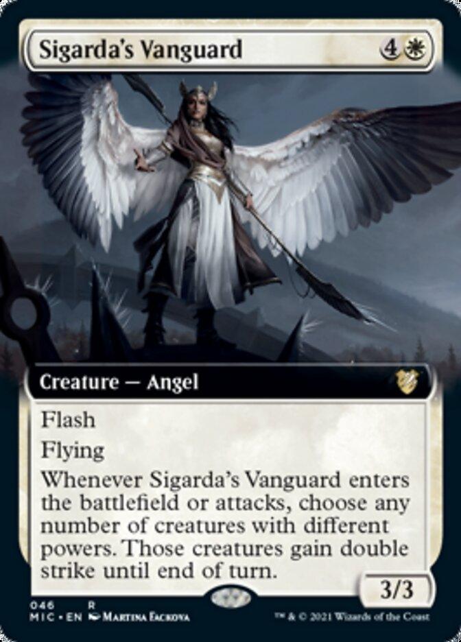 Sigarda's Vanguard (Extended Art) [Innistrad: Midnight Hunt Commander] - Trinity Hobby