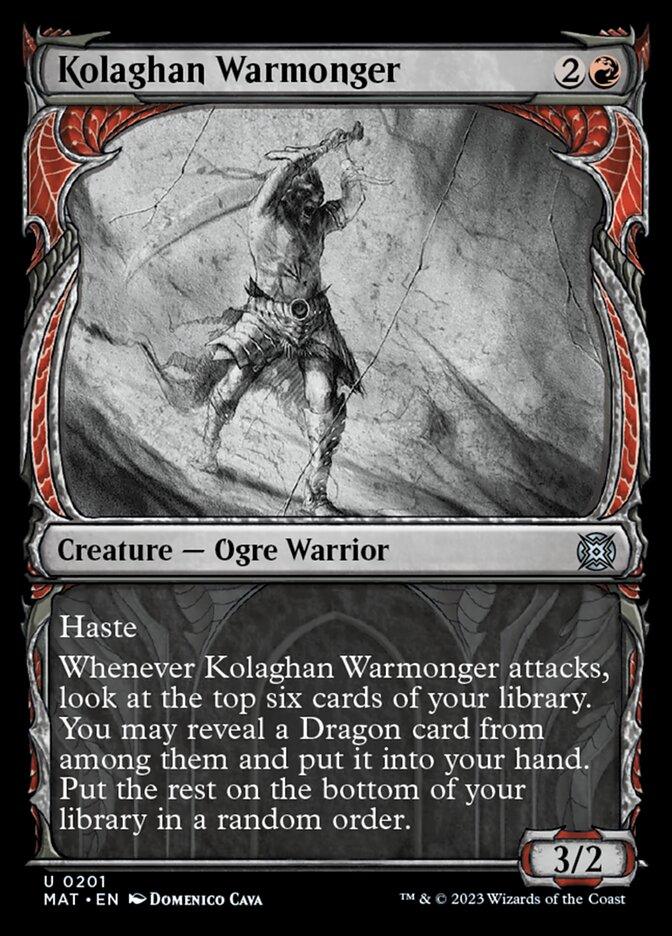 Kolaghan Warmonger (Showcase Halo Foil) [March of the Machine: The Aftermath] - Trinity Hobby