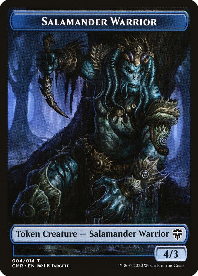 Rock // Salamander Warrior Double-Sided Token [Commander Legends Tokens] - Trinity Hobby