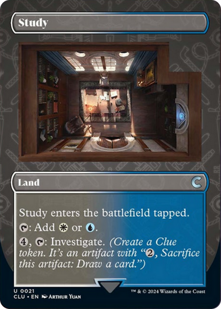 Study (Borderless) [Ravnica: Clue Edition] - Trinity Hobby