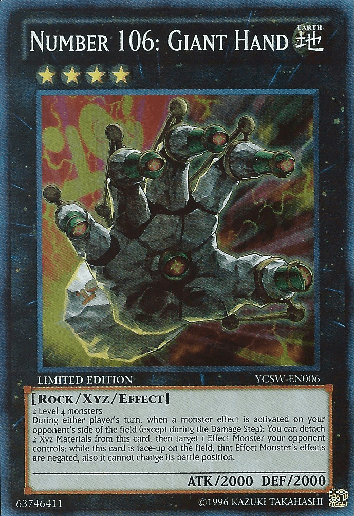 Number 106: Giant Hand [YCSW-EN006] Super Rare - Trinity Hobby