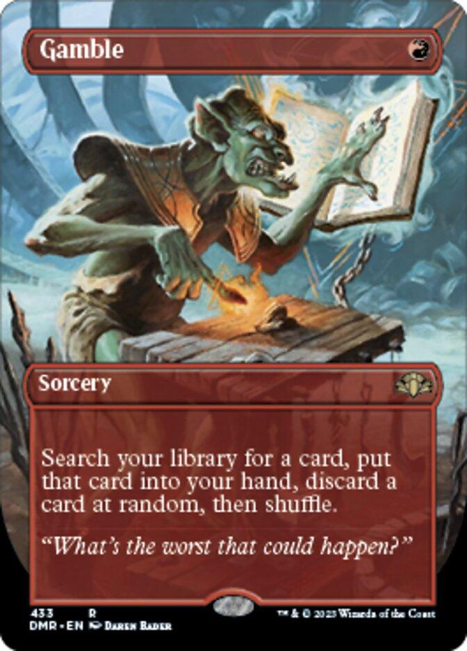 Gamble (Borderless Alternate Art) [Dominaria Remastered] - Trinity Hobby