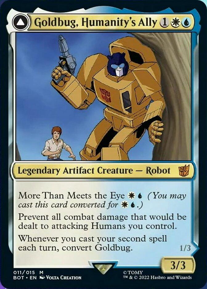 Goldbug, Humanity's Ally // Goldbug, Scrappy Scout [Transformers] - Trinity Hobby