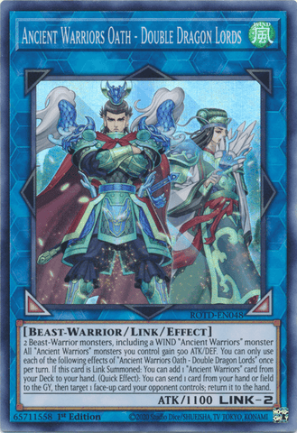 Ancient Warriors Oath - Double Dragon Lords [ROTD-EN048] Super Rare - Trinity Hobby