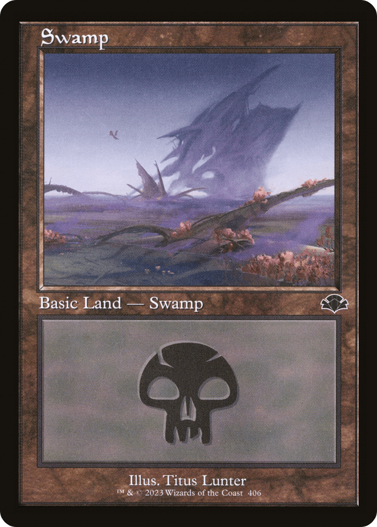 Swamp (406) (Retro) [Dominaria Remastered] - Trinity Hobby