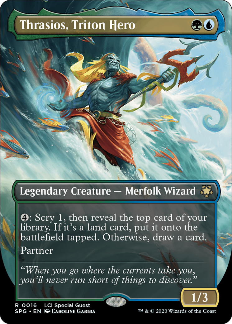 Thrasios, Triton Hero (Borderless) [The Lost Caverns of Ixalan Special Guests] - Trinity Hobby