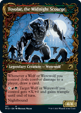 Tovolar, Dire Overlord // Tovolar, the Midnight Scourge (Showcase Equinox) [Innistrad: Midnight Hunt] - Trinity Hobby