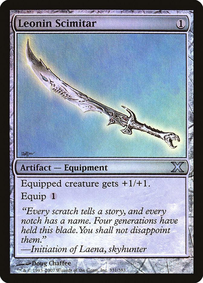 Leonin Scimitar (Premium Foil) [Tenth Edition] - Trinity Hobby