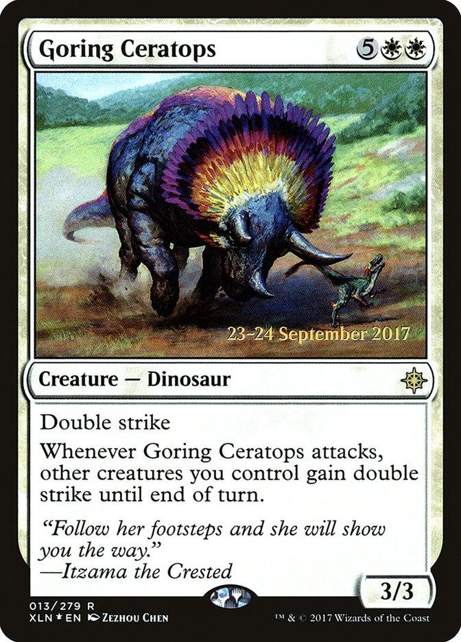 Goring Ceratops [Ixalan Prerelease Promos] - Trinity Hobby