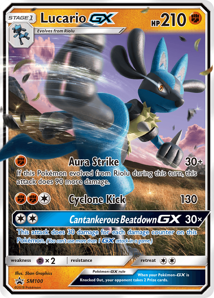 Lucario GX (SM100) [Sun & Moon: Black Star Promos] - Trinity Hobby