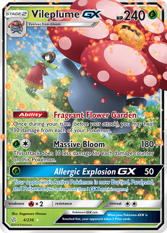 Vileplume GX (4/236) [Sun & Moon: Cosmic Eclipse] - Trinity Hobby