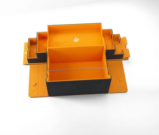 Deck Box: Games' Lair Black/Orange (600ct) - Trinity Hobby