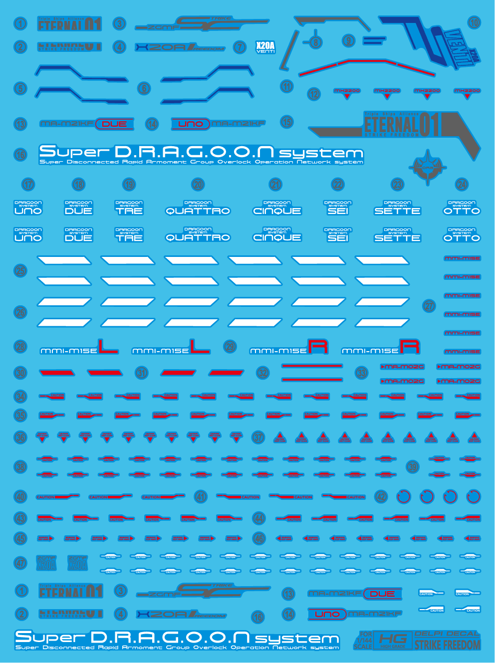 HGCE STRIKE FREEDOM WATER DECAL - Trinity Hobby
