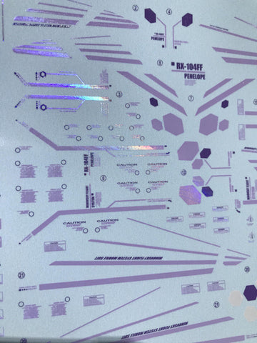 Delpi Decals: HG Penelope Hologram Water Decal - Trinity Hobby