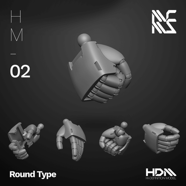 HDM Round Type Hands [HM-02] - Trinity Hobby