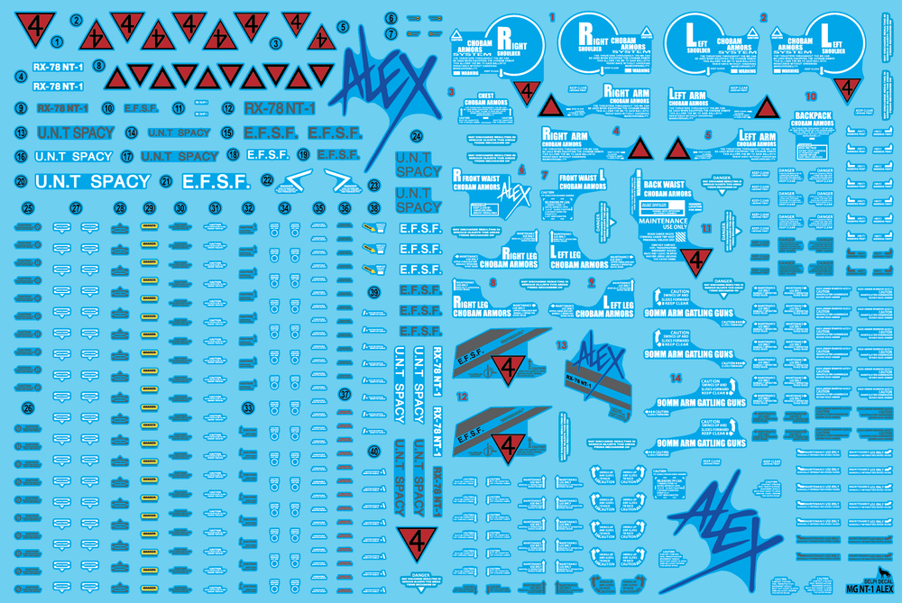 Delpi Decals: MG NT-1 Alex Water Decal - Trinity Hobby