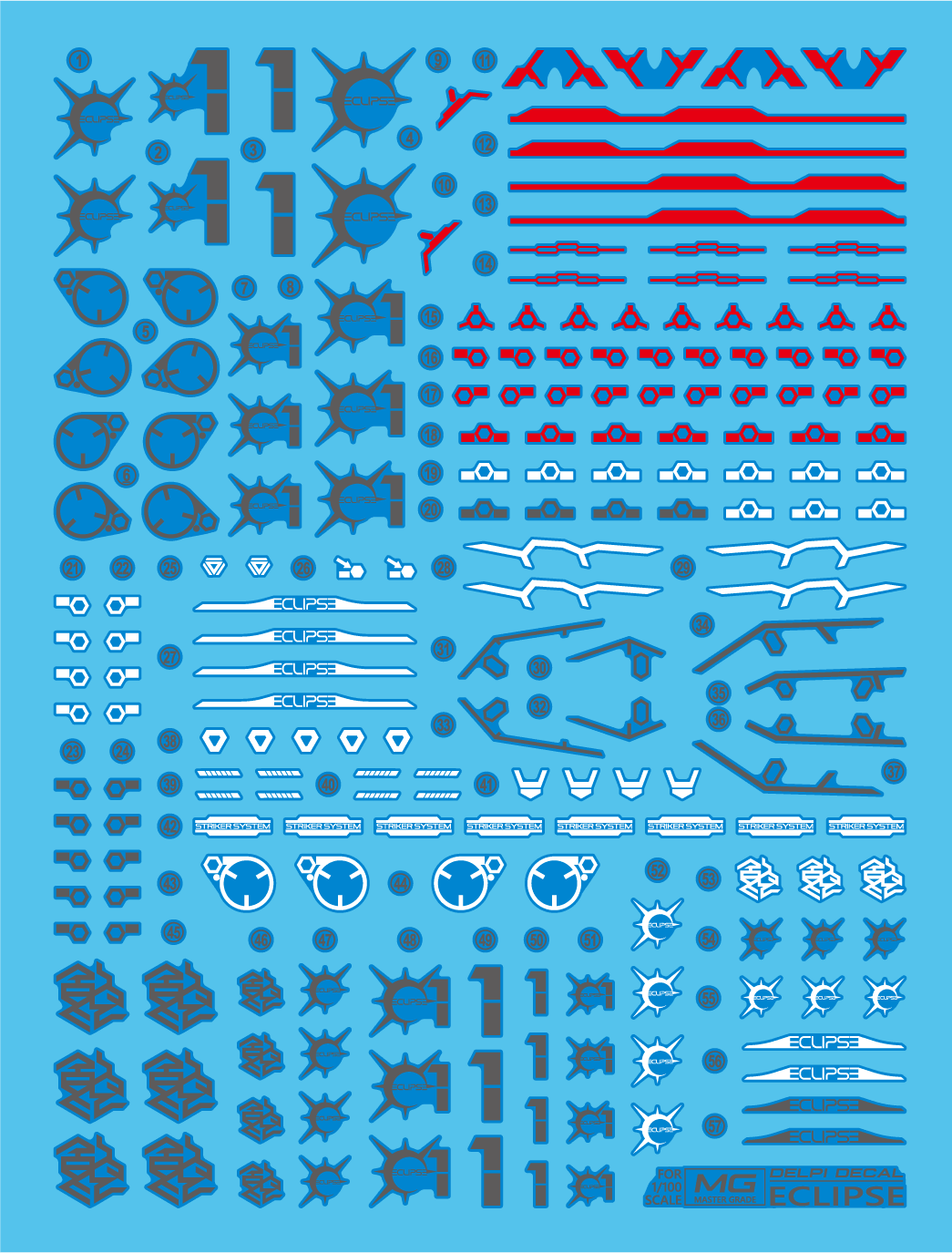 MG ECLIPSE WATER DECAL - Trinity Hobby