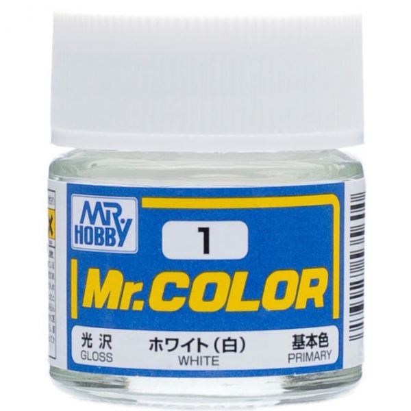 Mr Hobby: Mr. Color 1 - White (Gloss/Primary) - Trinity Hobby