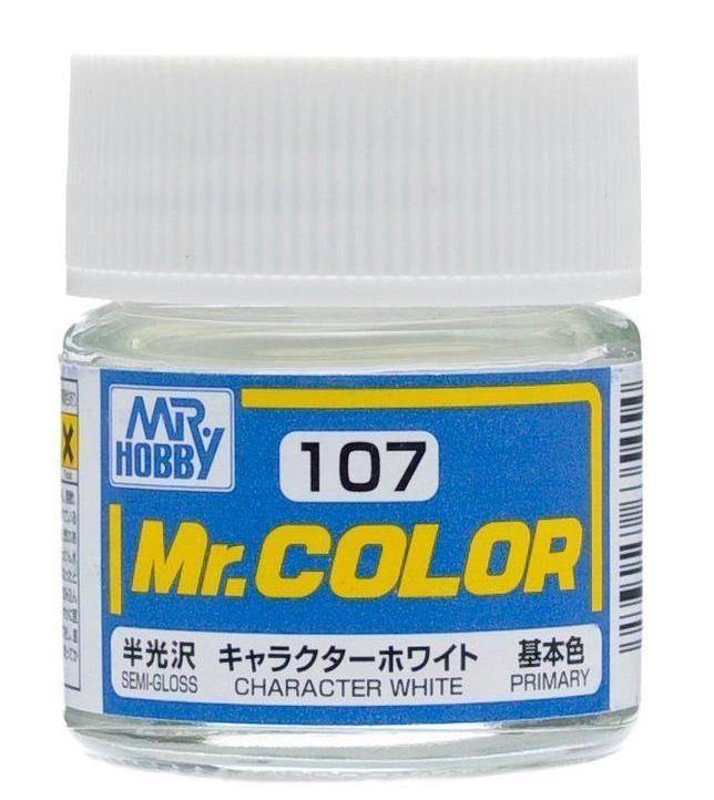 Mr Hobby: Mr. Color 107 - Character White (Semi-Gloss/Primary) - Trinity Hobby