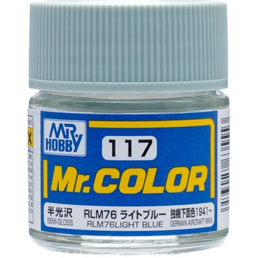 Mr Hobby: Mr. Color 117 - RLM76 Light Blue (Semi-Gloss/Aircraft) - Trinity Hobby