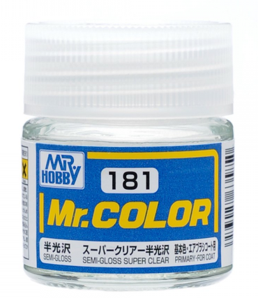 Mr Hobby: Mr. Color 181 - Semi-Gloss Super Clear (Semi-Gloss/Primary) - Trinity Hobby