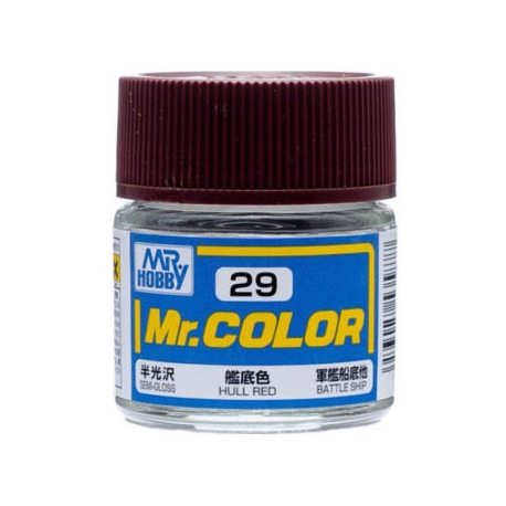 Mr Hobby: Mr. Color 29 - Hull Red (Semi-Gloss/Ship) - Trinity Hobby