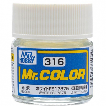 Mr Hobby: Mr. Color 316 White FS17875 (Gloss/Aircraft) - Trinity Hobby