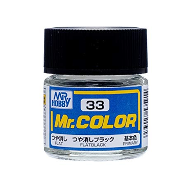 Mr Hobby: Mr. Color 33 - Flat Black (Flat/Primary) - Trinity Hobby