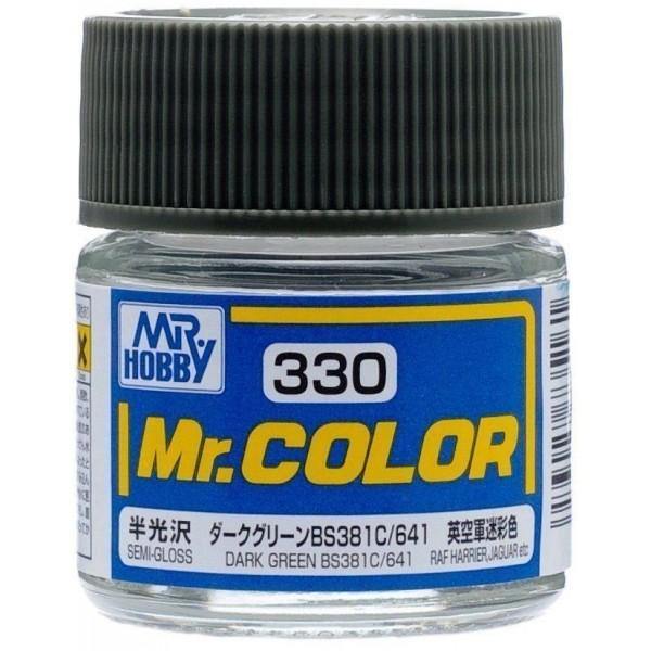 Mr Hobby: Mr. Color 330 - Dark Green BS381C/641 (Semi-Gloss/Aircraft) - Trinity Hobby