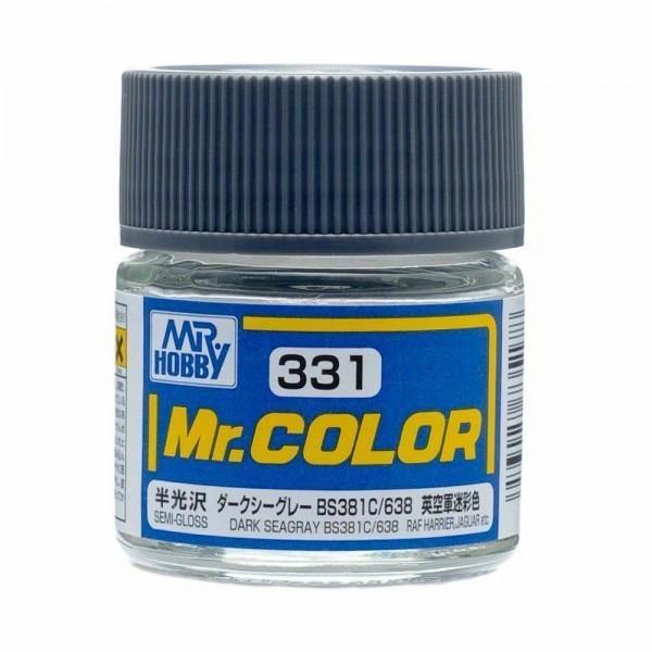 Mr Hobby: Mr. Color 331 - Dark Seagray BS381C 638 (Semi-Gloss/Aircraft) - Trinity Hobby