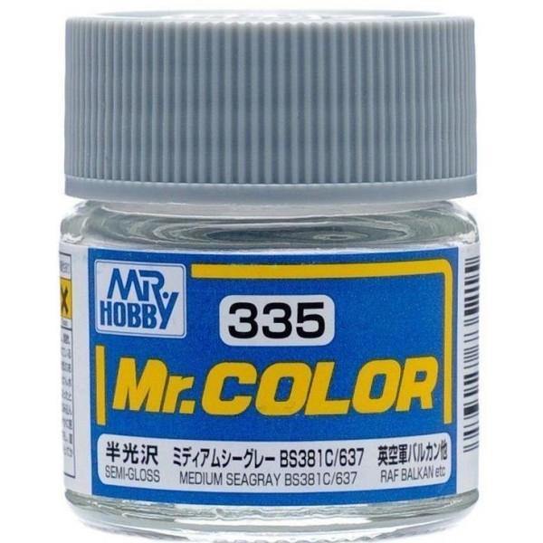 Mr Hobby: Mr. Color 335 - Medium Seagray BS381C 637 (Semi-Gloss/Aircraft - Trinity Hobby