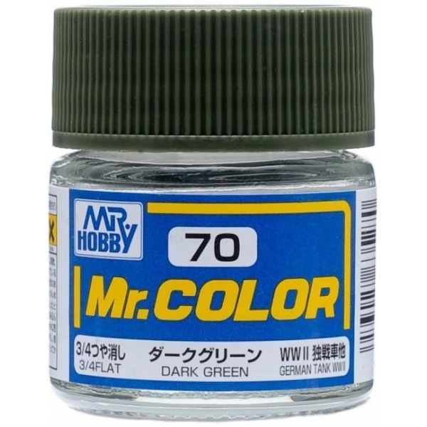 Mr Hobby: Mr. Color 70 - Dark Green (Flat/Tank) - Trinity Hobby