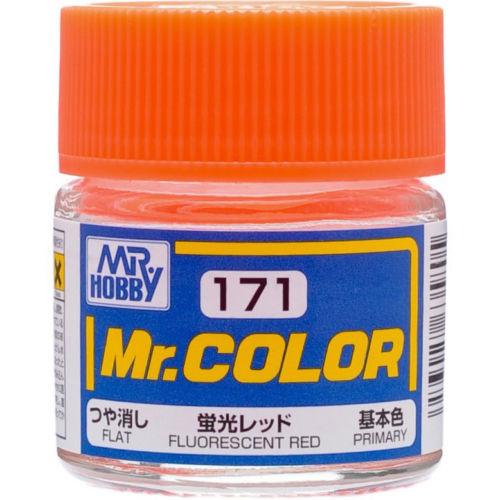 Mr Hobby: Mr. Color 171 - Fluorescent Red (Gloss/Primary) - Trinity Hobby