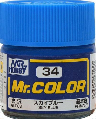 Mr Hobby: Mr. Color 34 - Sky Blue (Gloss/Primary) - Trinity Hobby